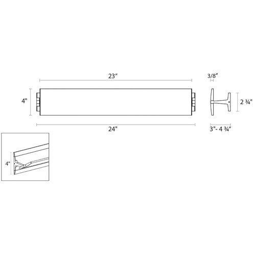Aileron LED 24 inch Textured White Sconce Wall Light