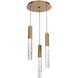 Axis LED 16.5 inch Novel Brass Multi-Pendant Ceiling Light