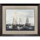 Sailing on the Bay Blue and Black and Brown and Multi Framed Art