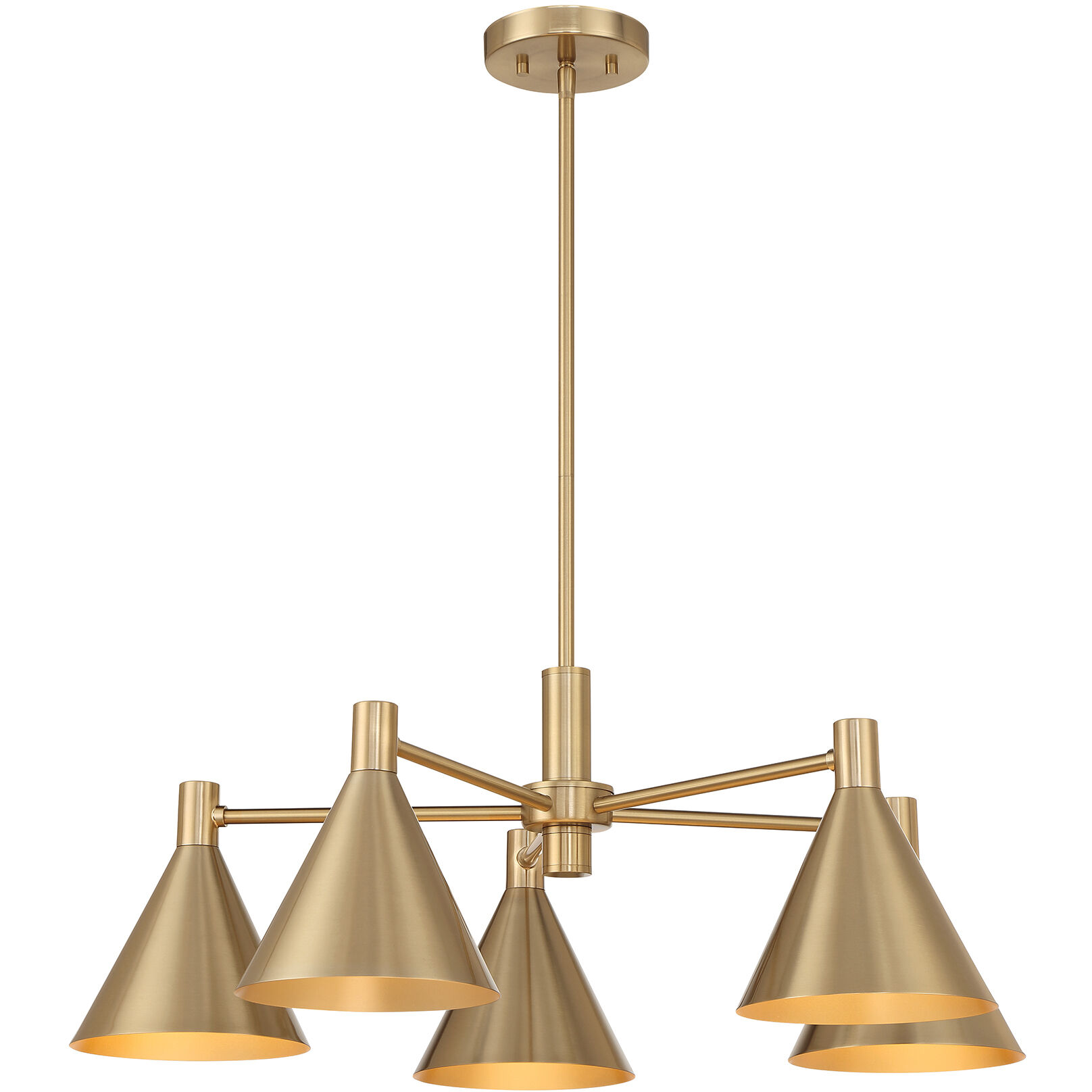 Pharos 5 Light 30 inch Noble Brass Chandelier Ceiling Light