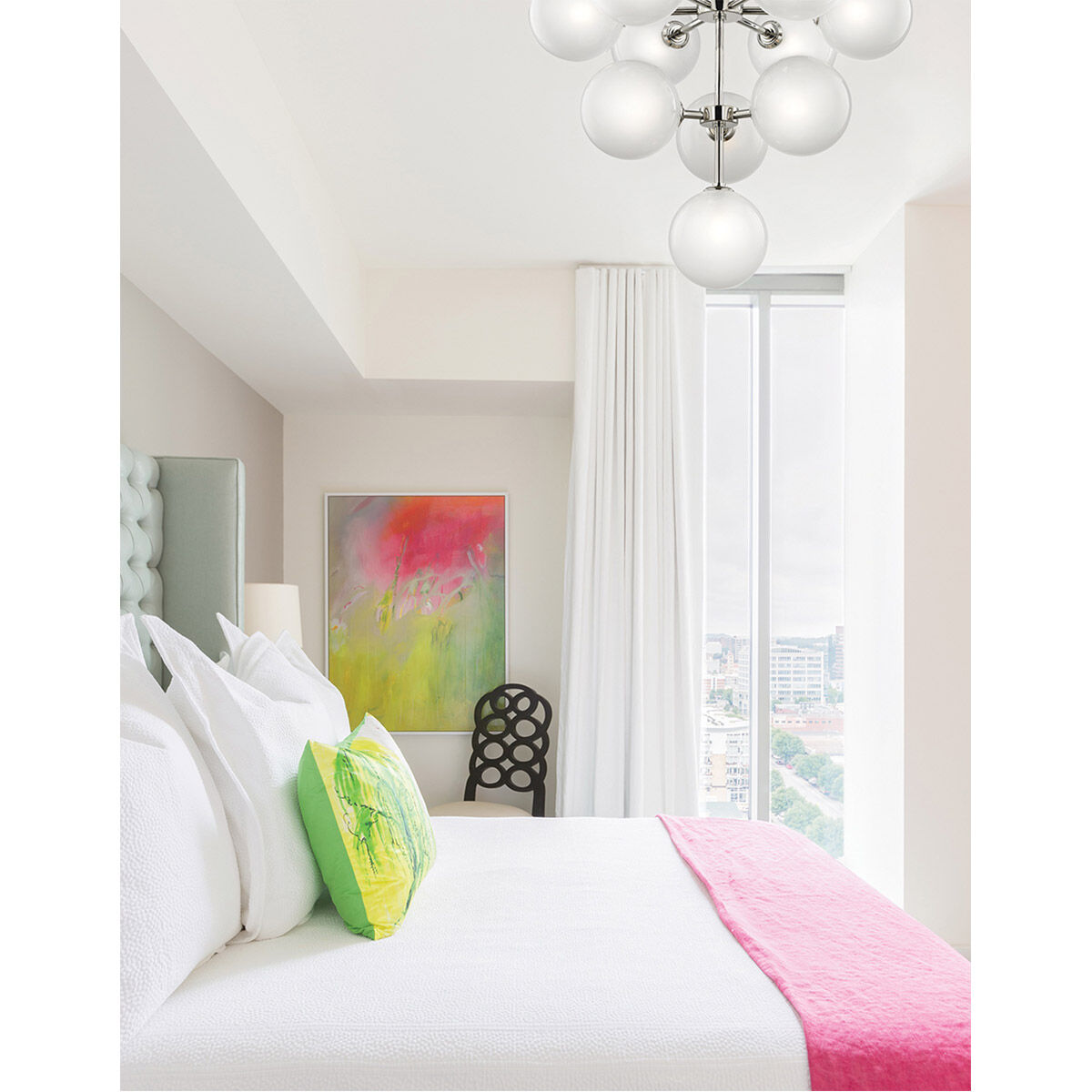 Ashleigh LED 30 inch Polished Nickel Chandelier Ceiling Light