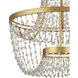 Mademoiselle LED 22 inch Contemporary Gold Leaf and Contemporary Gold Semi-Flush Mount Ceiling Light
