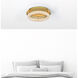 Bowen 1 Light 22 inch Satin Gold Flush Mount Ceiling Light