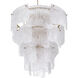 Asinara 13 Light 32.68 inch Antique Brass Chandelier Ceiling Light in Textured Glass, Large