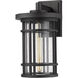 Jordan 1 Light 16.75 inch Black Outdoor Wall Light