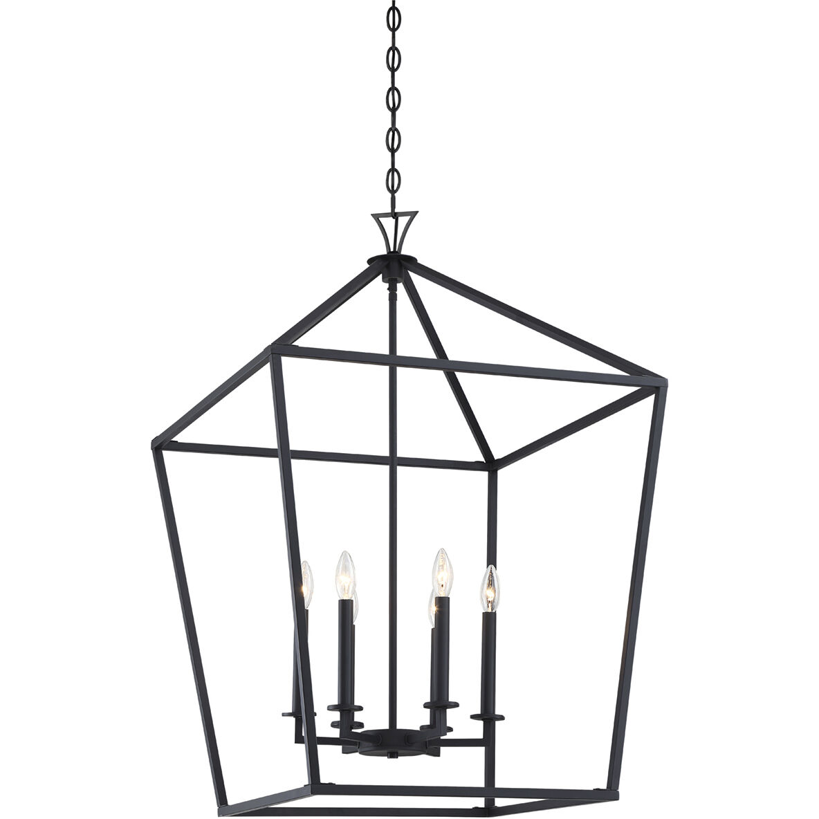 Townsend 6 Light 24 inch Matte Black Pendant Ceiling Light, Essentials