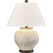 Erin 25 inch 9 watt Aged White with Bronze Table Lamp Portable Light
