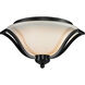 Lagoon 3 Light 18.5 inch Bronze Flush Mount Ceiling Light