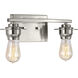 Debut 2 Light 14 inch Brushed Nickel Bath Vanity Wall Light, Design Series