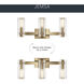 Jemsa 3 Light 22.75 inch Champagne Bronze Bath Bracket Wall Light, 3 Arm