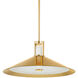 Clermont LED 28 inch Aged Brass Pendant Ceiling Light