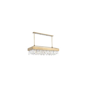 Cuspis 12 Light 18 inch Aged Brass with Custom Moulded Crystals Chandelier Ceiling Light
