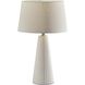 Lana 22.75 inch 100.00 watt Off-White Ribbed Ceramic Table Lamp Portable Light, Simplee Adesso