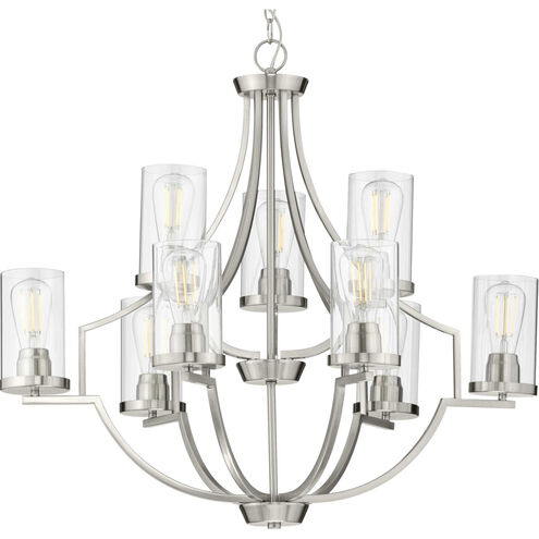 Lassiter 9 Light 32 inch Brushed Nickel Chandelier Ceiling Light