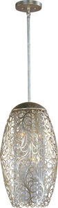 Arabesque 6 Light 13 inch Golden Silver Single Pendant Ceiling Light in 50, Beveled Crystal, G9 Frost Xenon