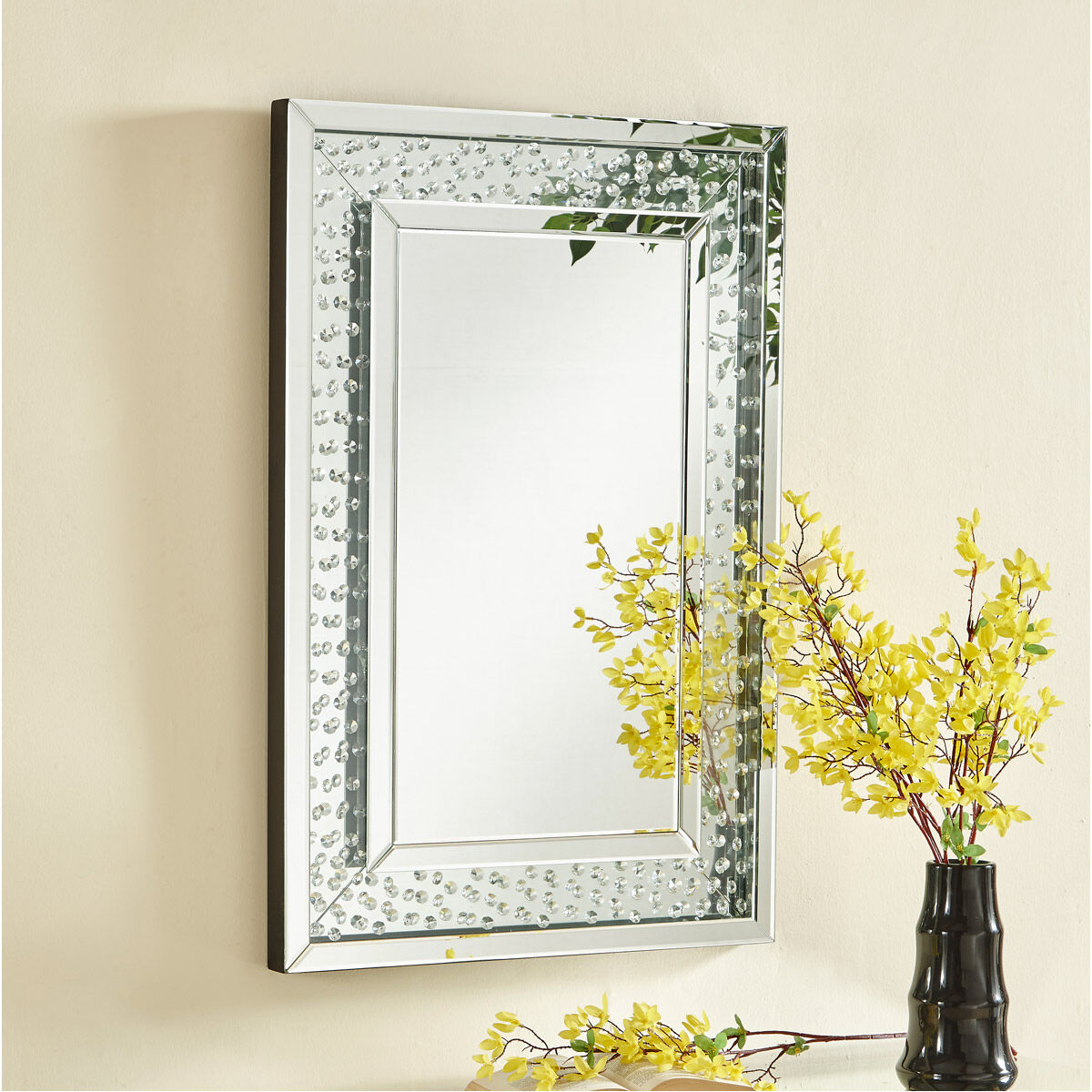 Sparkle 36 X 24 inch Clear Wall Mirror Home Decor