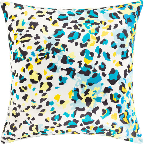 Chloe 18 X 18 inch Cream/Aqua/Bright Yellow/Saffron/Teal/Bright Blue Pillow Kit, Square