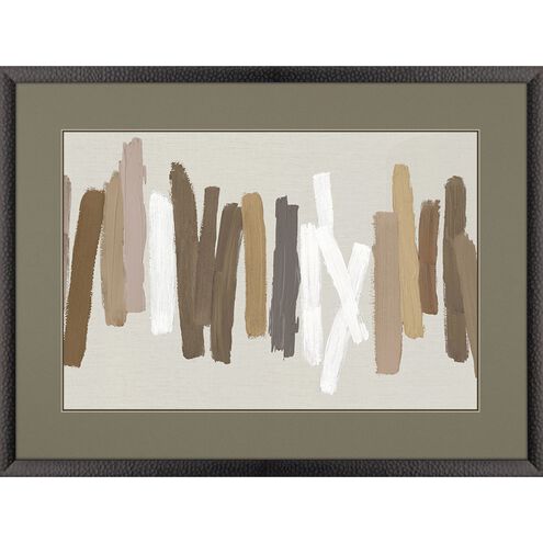 Abstract Collection Modern Rubbed Matte Espresso Wood With Honeycomb Embossing Framed Art