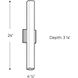 Noble LED 4.25 inch Satin Nickel Vanity Light Wall Light, Indoor