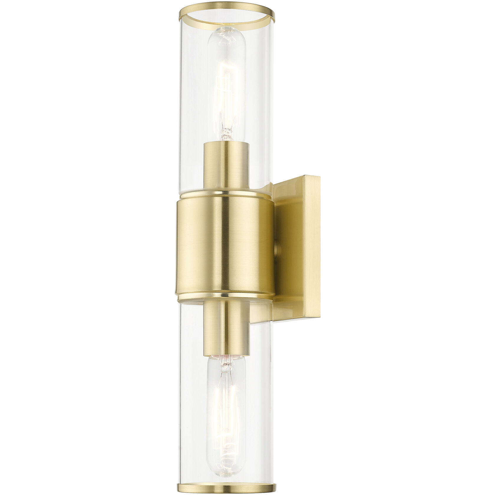Quincy 2 Light 16 inch Satin Brass Vanity Sconce Wall Light