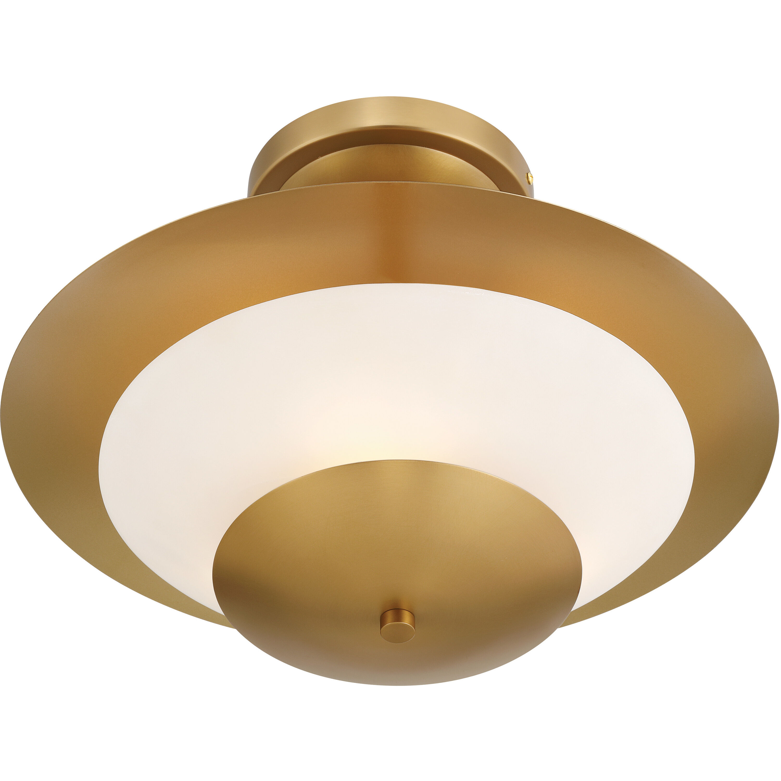 Solara 3 Light 18.25 inch Legacy Brass Semi Flush Ceiling Light