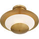 Solara 3 Light 18.25 inch Legacy Brass Semi Flush Ceiling Light