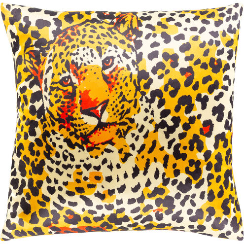 Chloe 18 X 18 inch Butter/Saffron/Black/Bright Orange Pillow Kit, Square