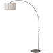 Scallop 92 inch 14 watt Black Nickel Arc Floor Lamp Portable Light