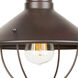 Signature 1 Light 10.5 inch Antique Bronze Mini Pendant Ceiling Light
