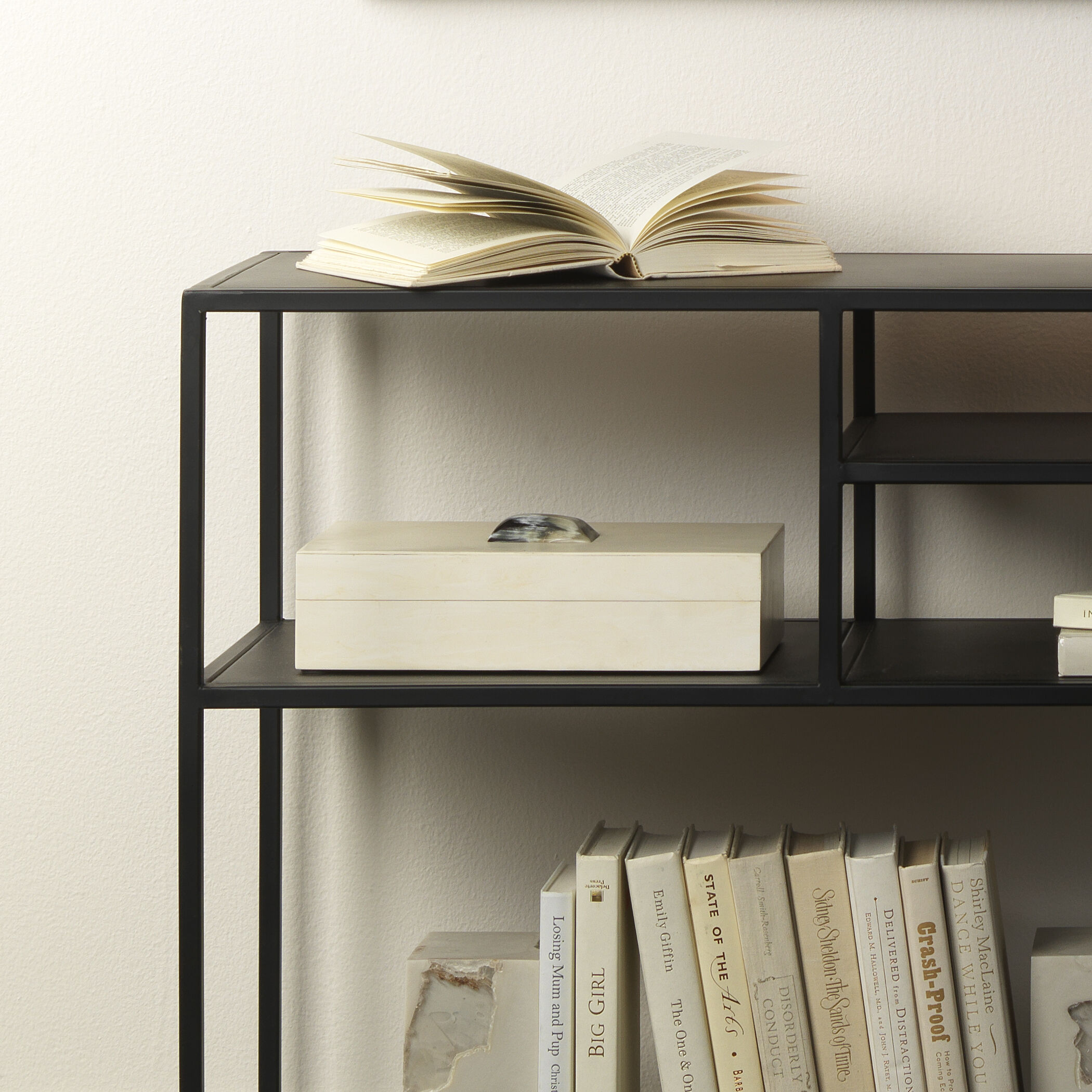 Constantine 12 X 7 inch Cream Resin w/ Horn Accent Large Rectangle Box