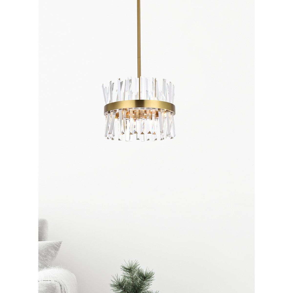 Serephina 8 Light 16 inch Satin Gold Pendant Ceiling Light