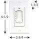AirPro 120 White Ceiling Fan Wall Control, Four Speed