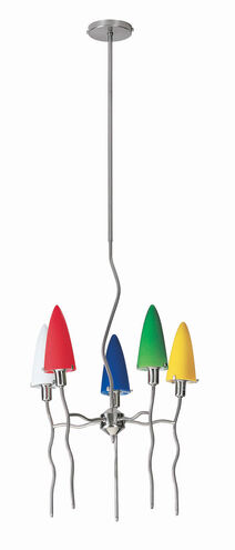 Kaub 5 Light 19 inch Polished Steel Chandelier Ceiling Light