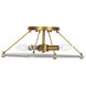 Madison 4 Light 16 inch Stained Gold / Cast Glass Flush Mount Ceiling Light