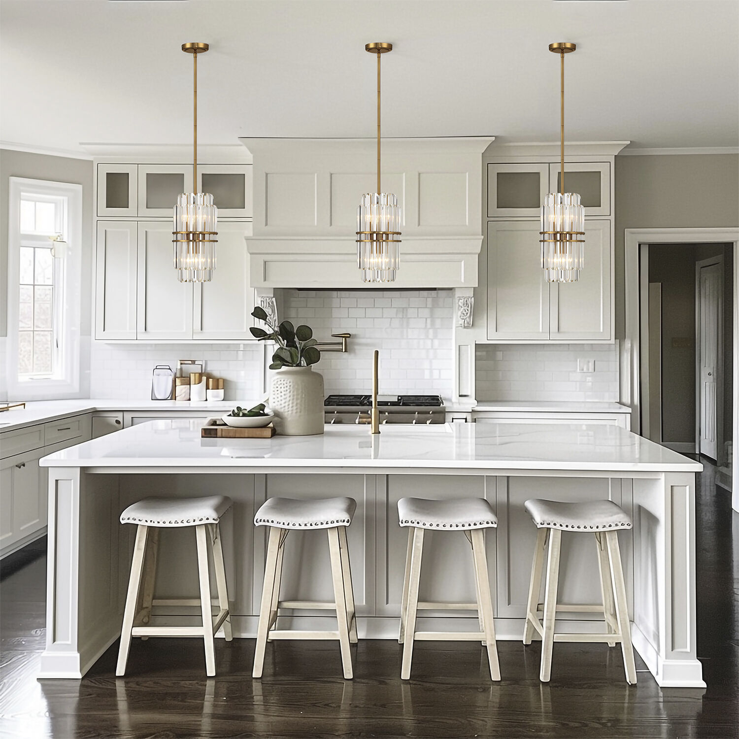 Hayes 4 Light 8 inch Aged Brass Mini Pendant Ceiling Light