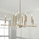 Elora 12 Light 35 inch Matte Brass Chandelier Ceiling Light