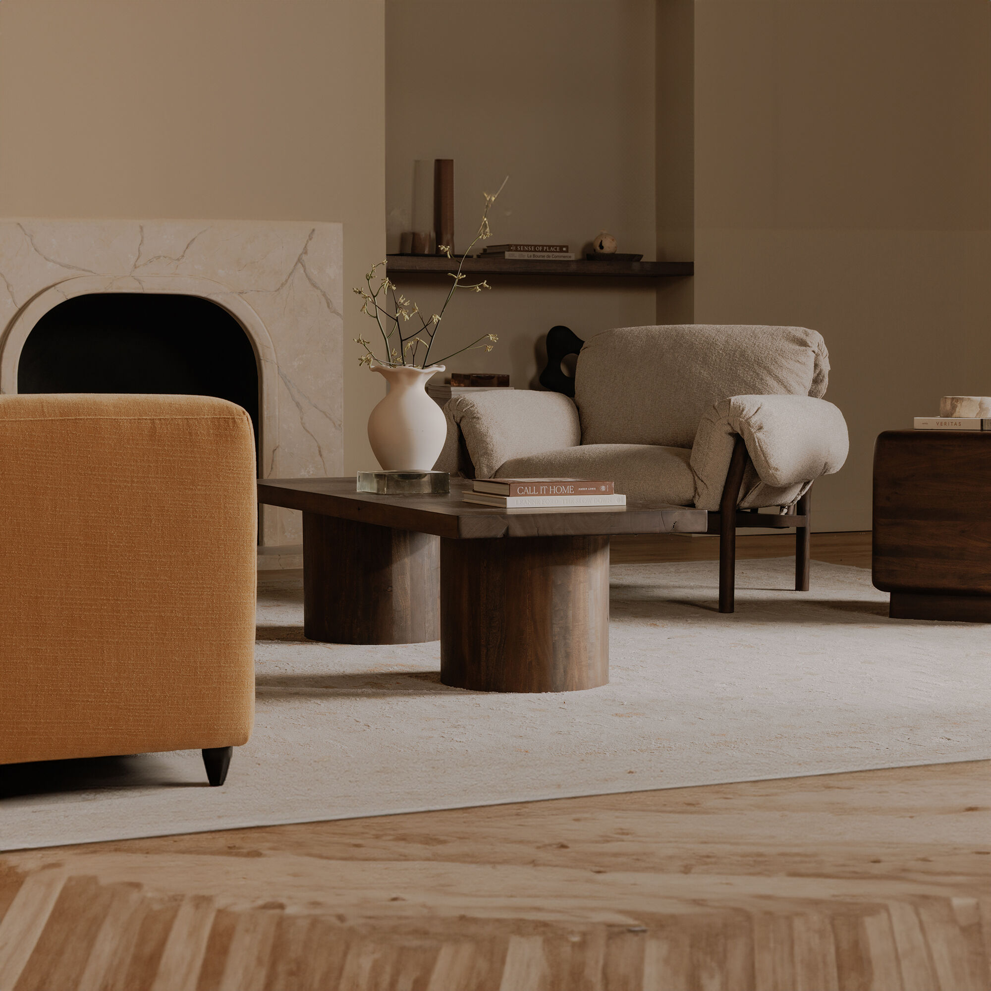 Hadley 60 X 24 inch Dark Brown Coffee Table