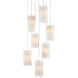 Escenia 7 Light 13 inch Natural/Painted Silver Multi-Drop Pendant Ceiling Light