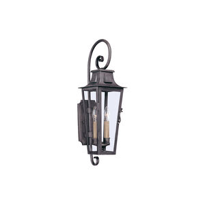 Bancroft 2 Light 24 inch Aged Pewter Outdoor Wall Sconce