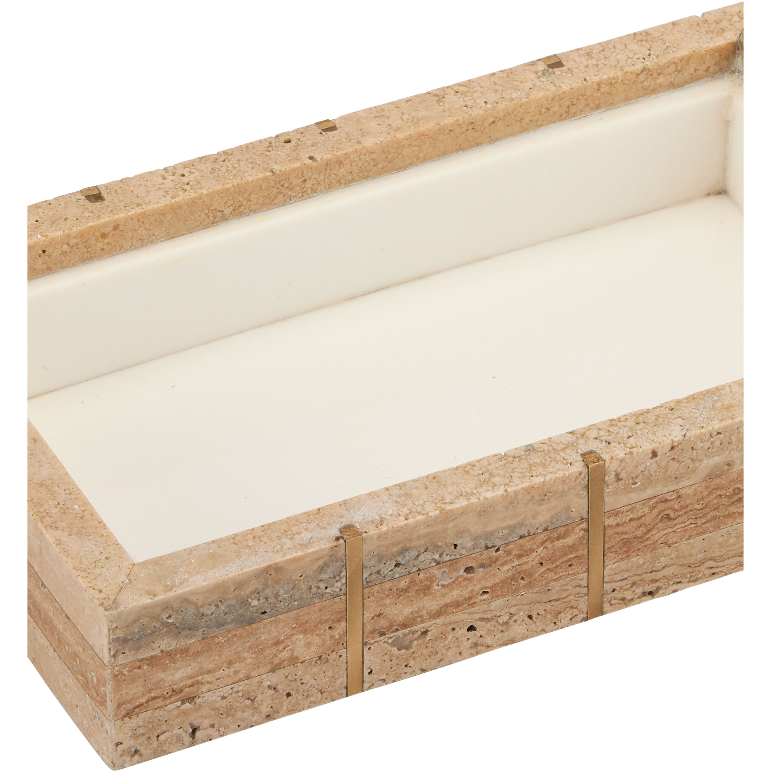 Dezi 10 inch Natural/Brass/Off-White Box