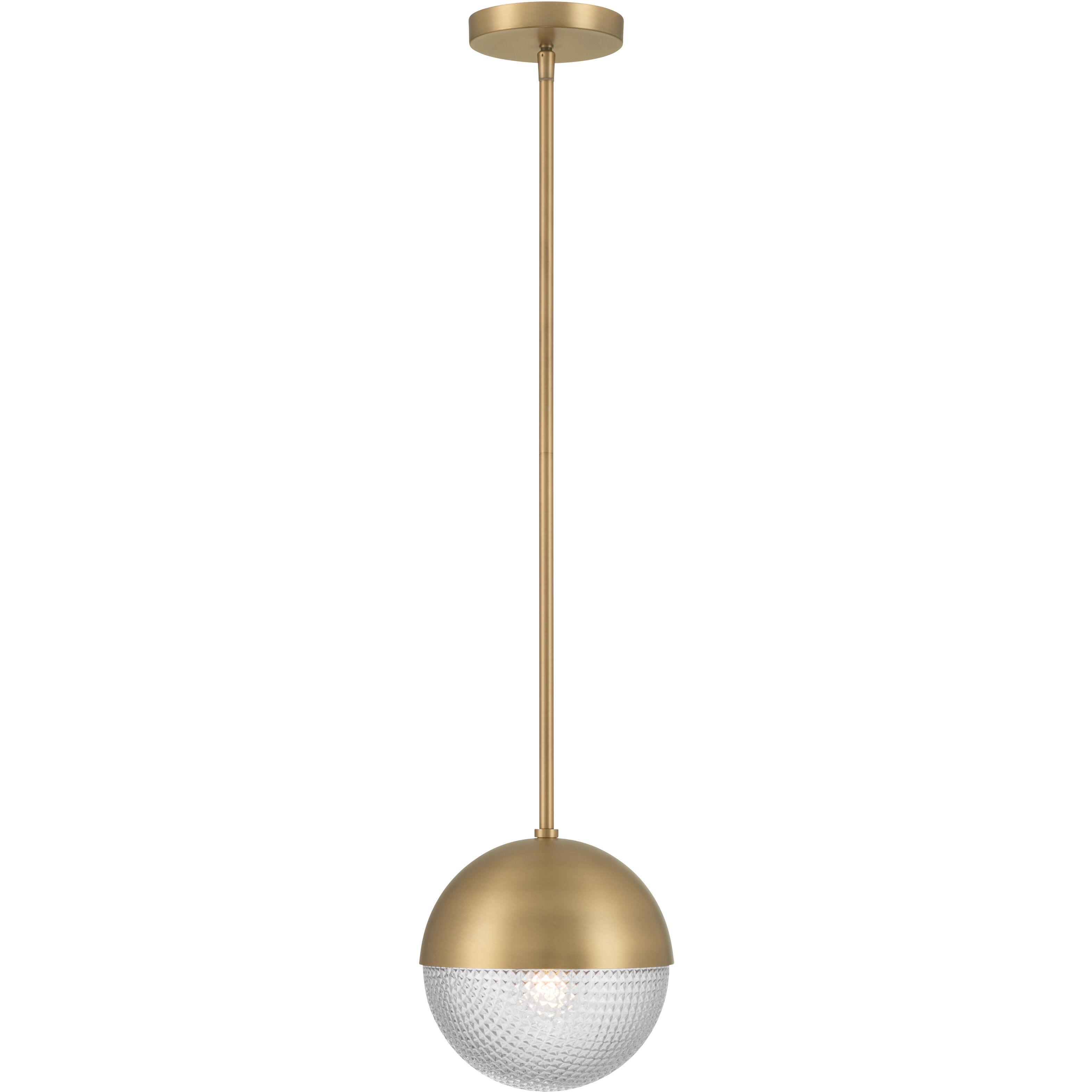 Luniva 1 Light 8 inch Legacy Brass Mini Pendant Ceiling Light