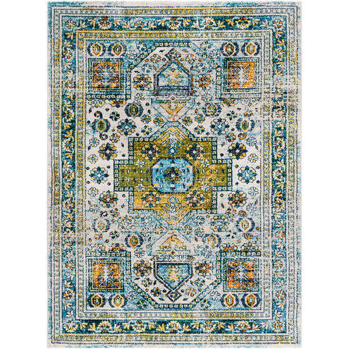 Floransa 85 X 63 inch Grass Green; Multicolored Rug in 5 x 8