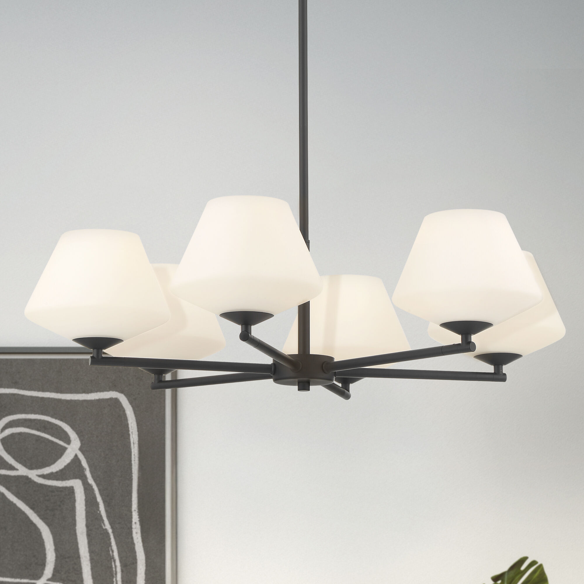 Celestial Valley 6 Light 28.5 inch Matte Black Chandelier Ceiling Light, Medium