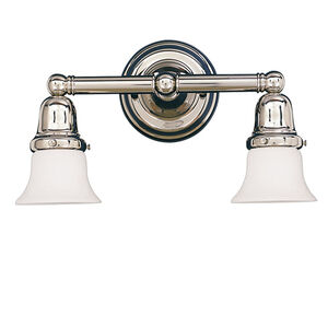 Historic 2 Light 14 inch Polished Nickel Bath And Vanity Wall Light in 341