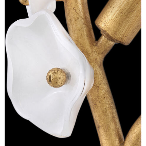 Azalea 5 Light 8 inch Distressed Brass Sconce Wall Light