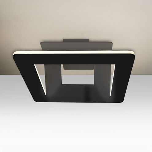 Matrix LED 12 inch Black Semi-Flush Mount Ceiling Light