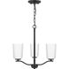 Adley 3 Light 18.12 inch Matte Black Semi-Flush Convertible Light Ceiling Light