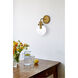 Hanson 1 Light 9 inch Brass Bath Sconce Wall Light