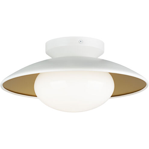 Hatley 1 Light 11.88 inch White Flush Mount Ceiling Light