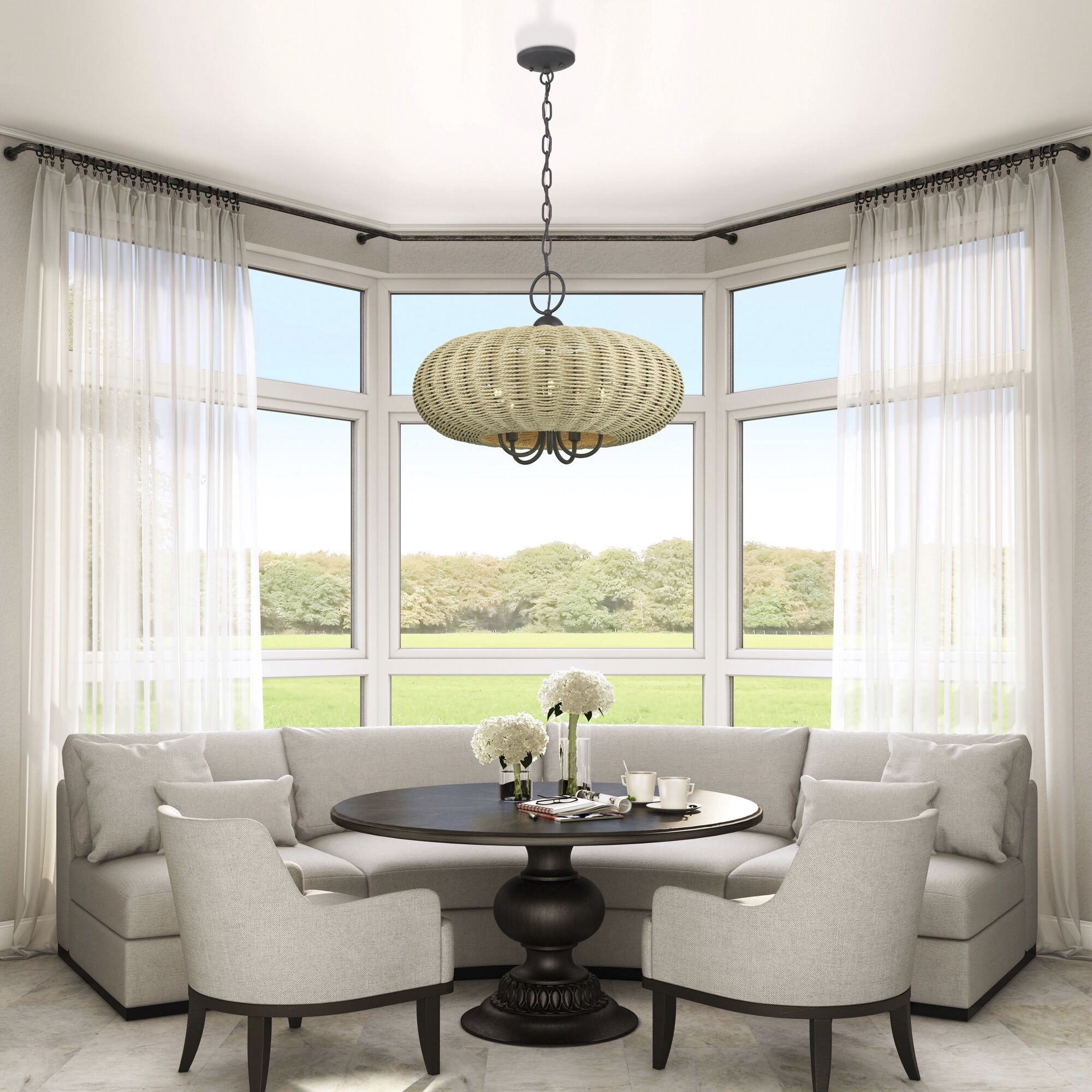 Summervine 5 Light 22 inch Bronze Pendant Chandelier Ceiling Light